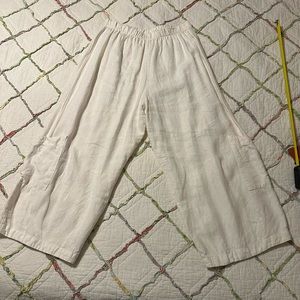 Bryn Walker White Wide Leg Linen Pant